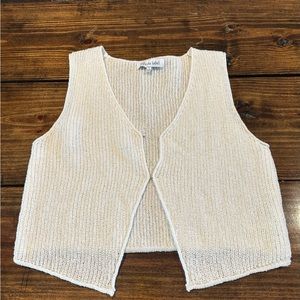 Sofie the Label Clasp Front Cropped Vest - cream - size L - never worn.